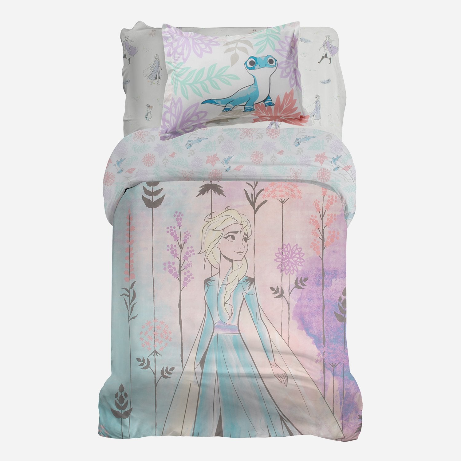 Organic Cotton Disney Frozen 2 Duvet Cover with 1 Sham - Twin - Childrens Bedding, Kids Bedding, Morning Bird Bed & Bath