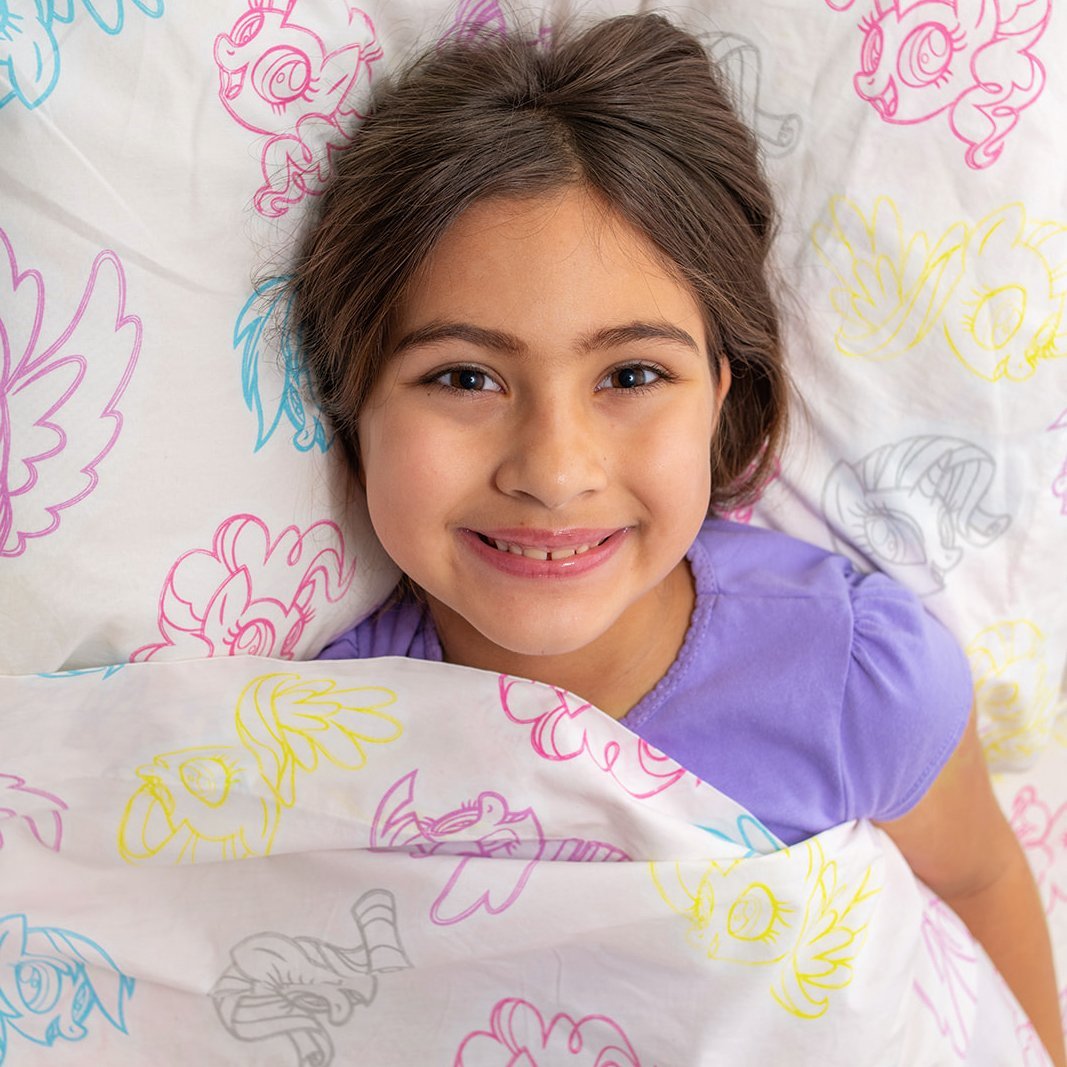 Organic Cotton My Little Pony 4-Piece Sheet Set & 2 Pillowcases - Full - Childrens Bedding, Kids Bedding, Morning Bird Bed & Bath