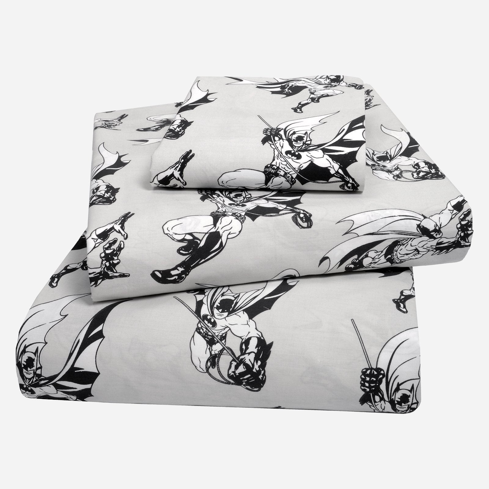 Organic Cotton Batman™ 3-Piece Sheet Set & Pillowcase - Twin - Childrens Bedding, Kids Bedding, Morning Bird Bed & Bath