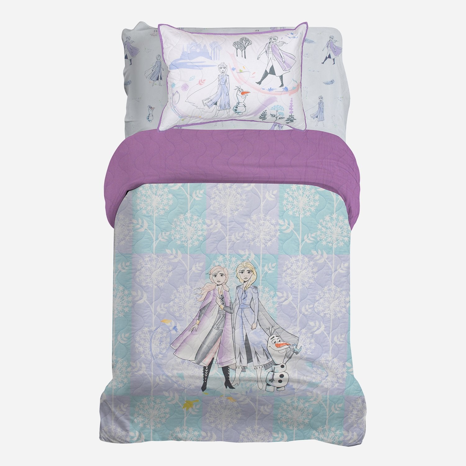 Disney Frozen 2 Quilt & Sham - Twin - Childrens Bedding, Kids Bedding, Morning Bird Bed & Bath