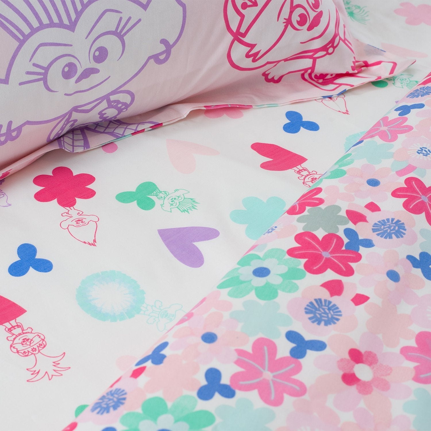 Organic Cotton Trolls™ Duvet & Sham - Twin - Childrens Bedding, Kids Bedding, Morning Bird Bed & Bath