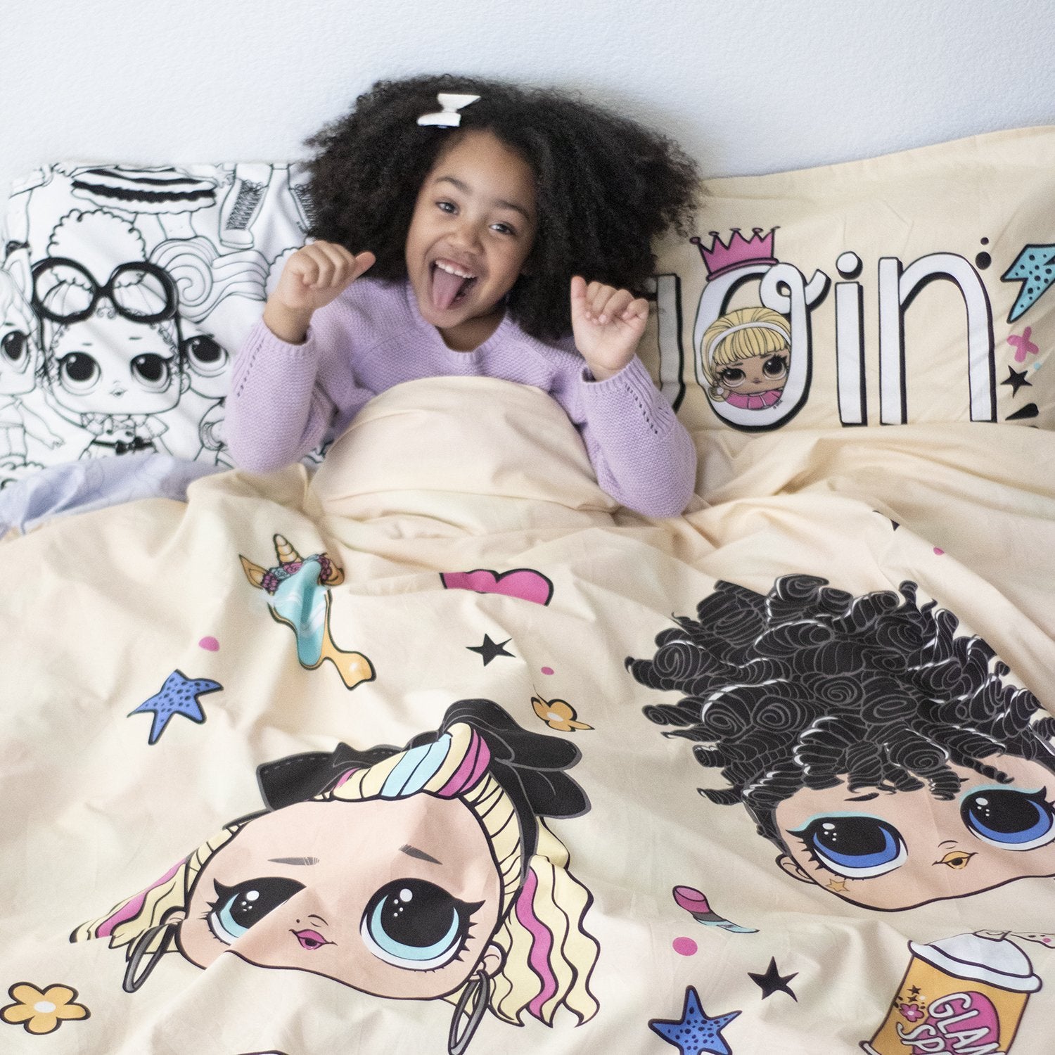 Organic Cotton L.O.L. Surprise!™ Duvet Cover with 2 Shams - Full/Queen - Childrens Bedding, Kids Bedding, Morning Bird Bed & Bath