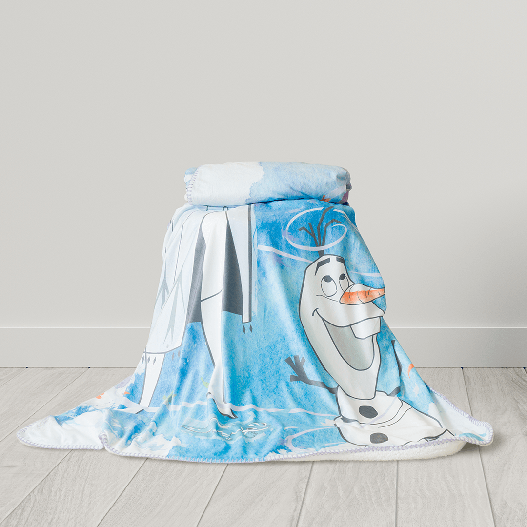 Disney Frozen 2 Ultra Soft Sherpa Throw Morning Bird Franco Manufacturing