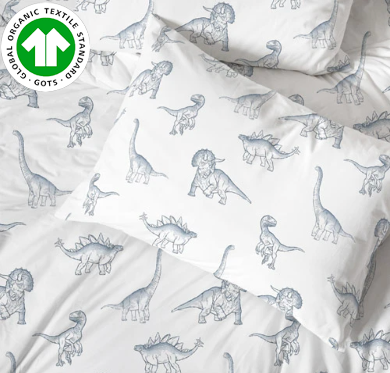 Organic Cotton Jurassic World™ 3-Piece Sheet Set - Twin - Childrens Bedding, Kids Bedding, Morning Bird Bed & Bath