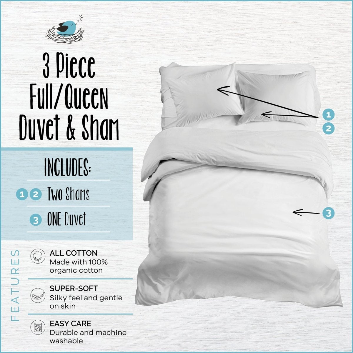 Organic Cotton L.O.L. Surprise!™ Duvet Cover with 2 Shams - Full/Queen - Childrens Bedding, Kids Bedding, Morning Bird Bed & Bath