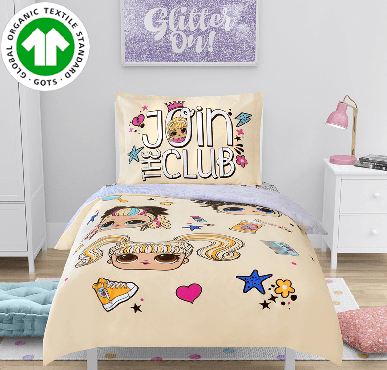 Organic Cotton L.O.L. Surprise!™ Duvet Cover with 2 Shams - Full/Queen - Childrens Bedding, Kids Bedding, Morning Bird Bed & Bath