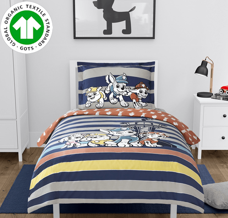 Organic Cotton PAW Patrol™ Duvet Cover & 2 Shams - Full/Queen - Childrens Bedding, Kids Bedding, Morning Bird Bed & Bath