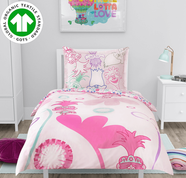 Organic Cotton Trolls™ Duvet & Sham - Twin - Childrens Bedding, Kids Bedding, Morning Bird Bed & Bath