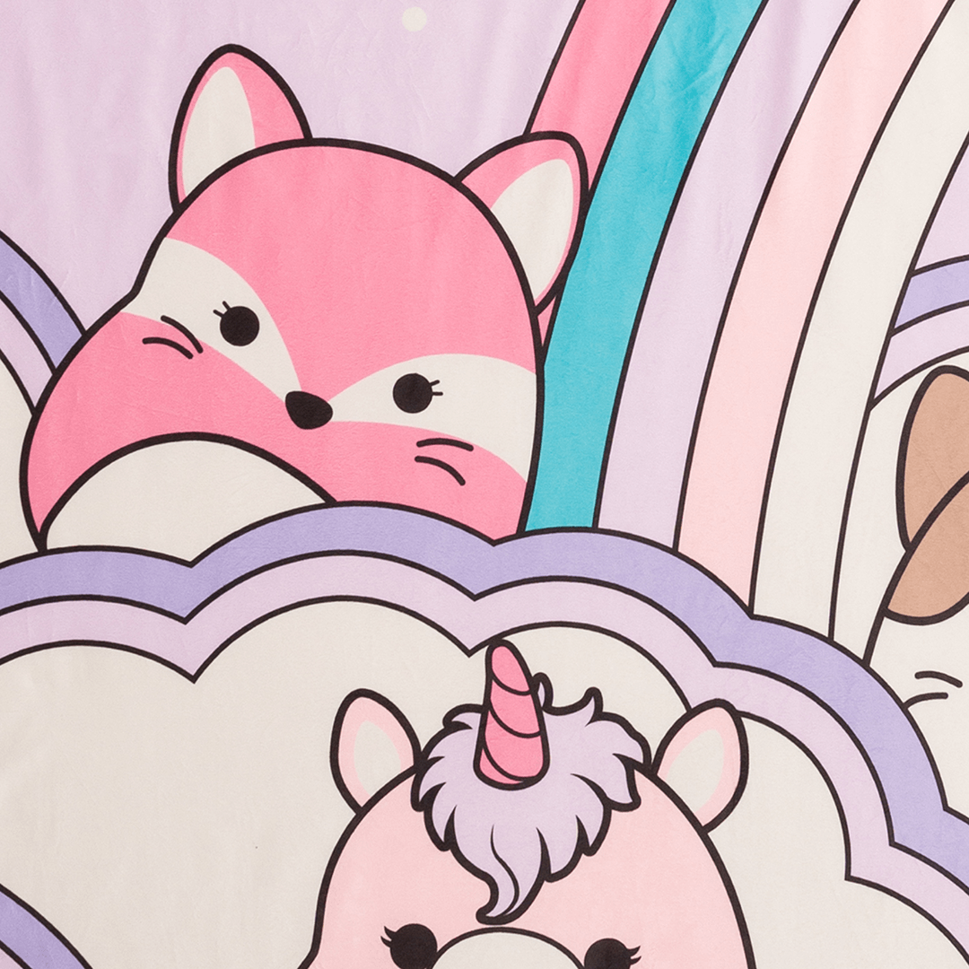 Squishmallows Sherpa Throw - Ultra Soft - Childrens Bedding, Kids Bedding, Morning Bird Bed & Bath